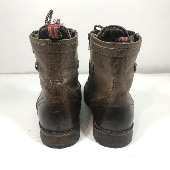 Testosterone Leather Cap Toe Logger Boots Brown Men Size 11 - Picture 7 of 14